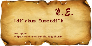 Márkus Euszták névjegykártya